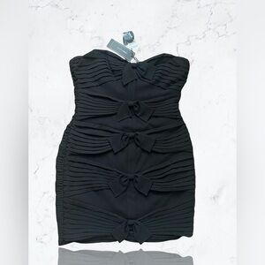 BCBG MaxAzria Black Corset Stretch Formal Dress Size 12